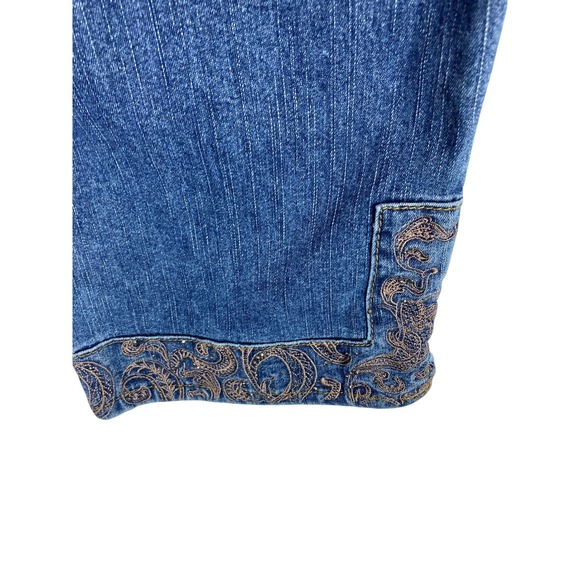 COS JEANS Women's Blue Denim Embellished Capri Pants Size 12‎ - Picture 8 of 11